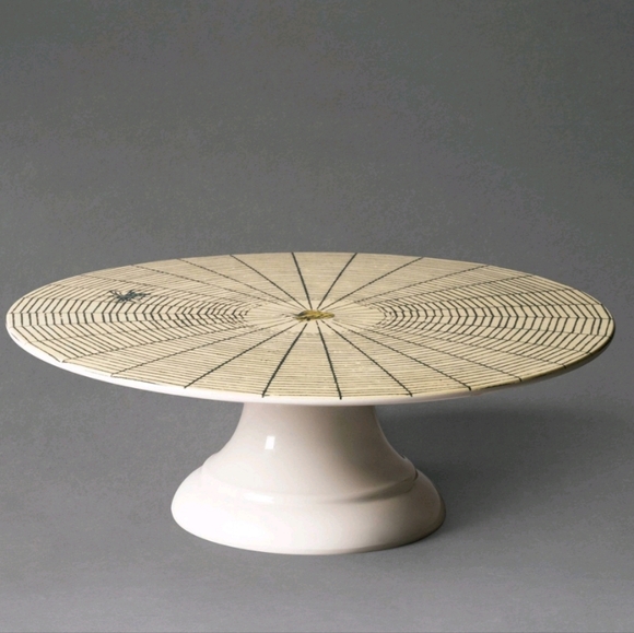 NWT Limited Edition John Derian 2024 Halloween Spider&Web Melamine Dessert Stand - Picture 3 of 4